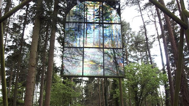 Stained glass window in the Forest of Dean